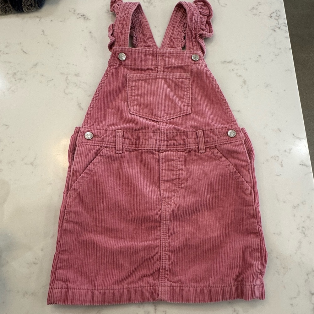 GAP size 5 girls Pink Corduroy Overall Skirt